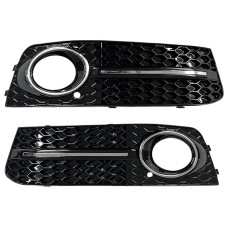 Решітки в бампер Chrome Black ( в стилі RS4 ) на Audi A4 B8 2007-2011 року