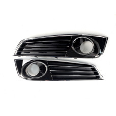 Решітки в бампер Chrome Black ( стиль W12 під дистронік ) на Audi A8 D4 2014-2017 року