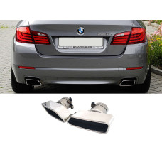 Насадки на вихлоп ( M550i ) Хром на бмв 5 Series F10 / F11 2010-2017 року