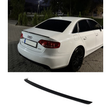 Спойлер Чорний глянець V1 на Audi A4 B8 2007-2011 року