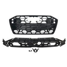 Решітка радіатора Full Black ( стиль S6 ) під дистронік на Audi A6 C8 2023-2024 року