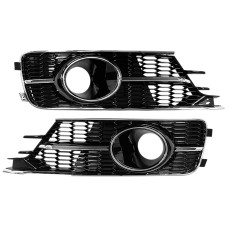 Решітки в бампер Chrome Black ( під дистронік ) на Audi A6 C7 2014-2018 року