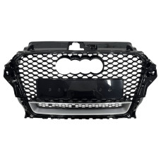 Решітка радіатора Full Black / Silver ( в стилі RS3 ) на Audi A3 8V 2012-2016 року