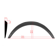 Універсальні накладки на арки UNIV-032 (4 шт ABS-пластик чорні)