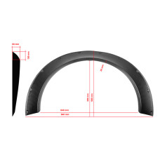 Універсальні накладки на арки UNIV-034 (4 шт ABS-пластик чорні)