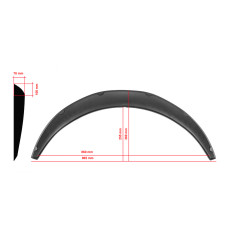 Універсальні накладки на арки UNIV-031 (4 шт ABS-пластик чорні)