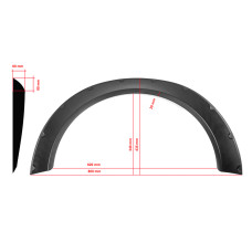 Універсальні накладки на арки UNIV-033 (4 шт ABS-пластик чорні)