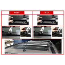 Перемички на рейлінг під ключ WingBar V1 (2 шт) Сірі для Nissan X-trail T31 2007-2014 рр