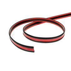 Черный молдинг с красной полосой на метраж sal16b (1 метр 27 мм)