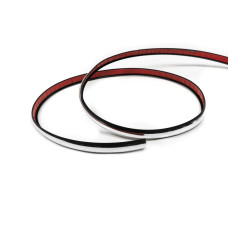 Черный молдинг на дверь с хромированной вставкой на метраж sal122 (1 метр 19 мм)