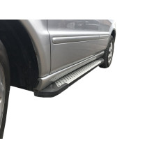 Бокові пороги Allmond Grey (2 шт. алюміній) для мерседес ML W163 1997-2005 рр