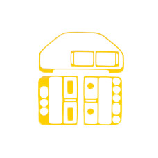 Накладки на панель (жовтий колір) для Peugeot 106 1991-2003 рр