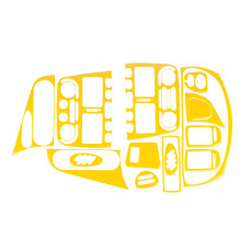 Накладки на панель (жовтий колір) для Fiat Siena 1996-2016 рр