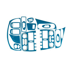 Накладки на панель (синій колір) для Fiat Palio 1996-2011 рр