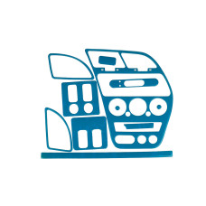 Накладки на панель 1997-2001 (синій колір) для Peugeot 306 рр