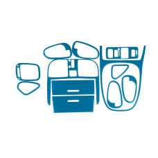 Накладки на панель 1999-2003 (синій колір) для Mitsubishi Carisma рр