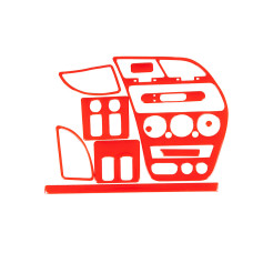 Накладки на панель 1997-2001 (червоний колір) для Peugeot 306 рр