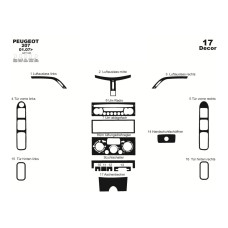 Накладки на панель (Meric) Алюміній для Peugeot 207 2006-2014 рр
