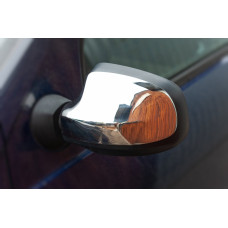 Накладки на дзеркала (верхня частина 2 шт нерж) для Dacia Sandero 2007-2013 рр