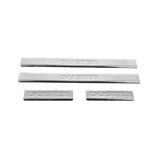 Накладки на пороги Carmos V2 (4 шт нерж.) для Renault Duster 2008-2017 рр