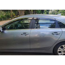 Вітровики з хромованим молдингом HB (4 шт. Niken) для Kia Ceed 2018- рр