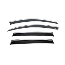 Вітровики з хромованим молдингом (4 шт Niken) для Honda CRV 2017-2022 рр