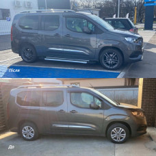 Бокові пороги RedLine V1 (2 шт. алюміній) Коротка база для Toyota Proace City 2016- рр