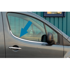 Окантовка вікон дверей (нерж.) OmsaLine - Італійська нержавійка для Citroen Berlingo 2008-2018 рр