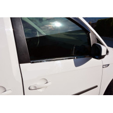 Окантовка вікон (2 шт. нерж) Carmos - Турецька сталь для Volkswagen Caddy 2015-2020 рр