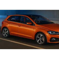 Окантовка вікон (4 шт нерж) для Volkswagen Polo 2017- рр
