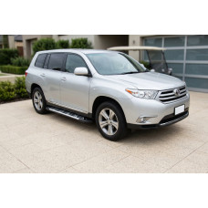 Бокові пороги Sunrise (2 шт., Алюміній) для Toyota Highlander 2008-2013 рр