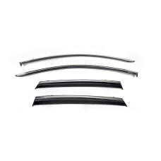 Вітровики з хромованим молдингом (4 шт Niken) для Renault Clio V 2019- рр