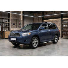 Бокові пороги Line (2 шт., Алюміній) для Toyota Highlander 2008-2013 рр