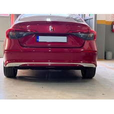 Накладка на задній бампер (Sedan нерж) для Honda Civic Sedan 2021- рр