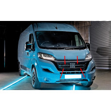 Накладки на решітку радіатора 2022-2026 (3 шт нерж.) для Fiat Ducato рр