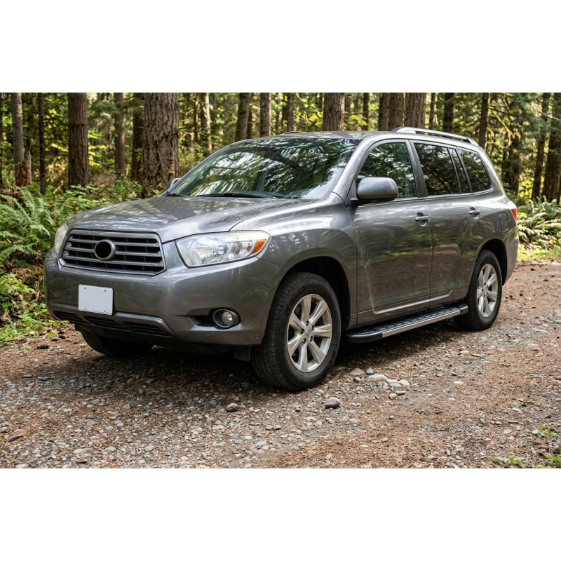 Бокові пороги Duru (2 шт., Алюміній) для Toyota Highlander 2008-2013 рр