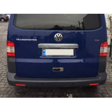 Планка над номером для дверей Ляда (з написом нерж) Carmos - Турецька сталь для Volkswagen T5 Transporter 2003-2010 рр