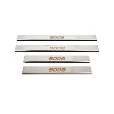 Накладки на пороги Carmos (4 шт нерж) для Peugeot 5008 2016-2023 рр