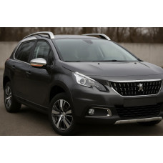 Накладки на дзеркала 2016-2019 (2 шт нерж) Carmos - Турецька сталь для Peugeot -2019 рр