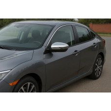 Накладка на дзеркала (2 шт нерж.) для Honda Civic Sedan 2021- рр