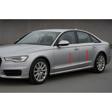 Хром молдинг дверей (6 шт) для Ауди A6 C7 2011-2017 рр