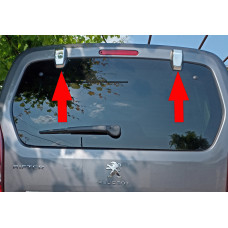 Кришки на петлі задніх дверей (2 шт нерж) для Peugeot Partner/Rifter 2019- рр