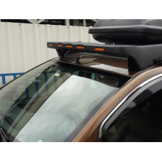 Козирьок лобовога скла V1 (LED чорний мат) для Dacia Duster 2008-2018 рр