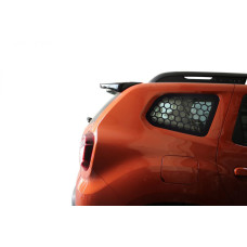 Накладки на задні вікна OmsaLine (2 шт ABS) для Renault Duster 2018-2024 рр