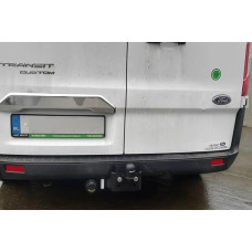 Хром планка над номером (2 дверки нерж.) для Ford Custom 2013-2022 рр