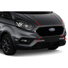 Окантовка на решітку радіатора 2018-2026 (4 шт. нерж.) для Ford Custom рр