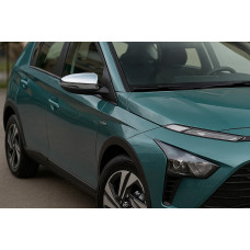 Накладки на дзеркала (2 шт. нерж.) для Hyundai Bayon 2021- рр