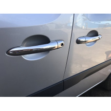 Накладки на ручки (нерж) 3 шт Carmos - Турецька сталь для Renault Kangoo 2008-2020 рр