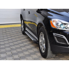 Бокові пороги Allmond Grey (2 шт. Алюміній) для Volvo XC60 2009-2017 рр