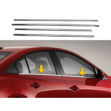 Універсальні нижні молдинги (4 шт нерж) 117.5см на 2.5см 102см на 2.5см